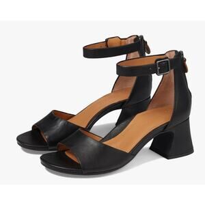 Gentle Souls Kenneth Cole Iona Heels 6 Black Leather NWOT Pumps Sandals Comfort